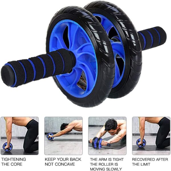 Abdominal workout out roller with three wheel