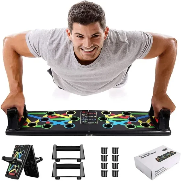 Adjustable Pushup Board 14 in 1 Foldable Multi Position Body Building Push Up Stands