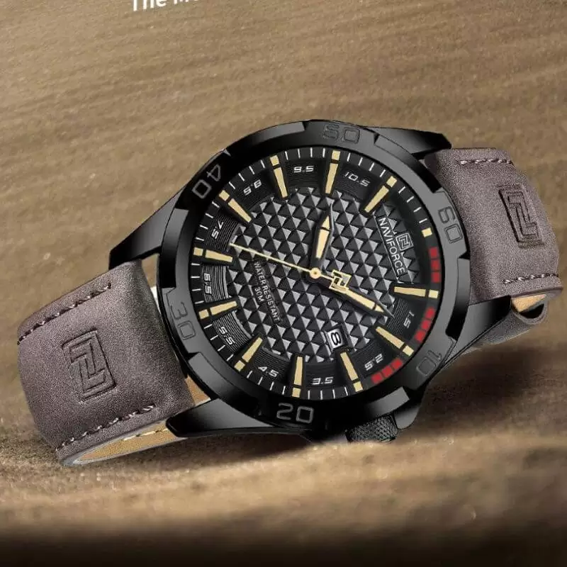 NAVIFORCE NF8023 PU Leather Analog Watch for Men - Image 2