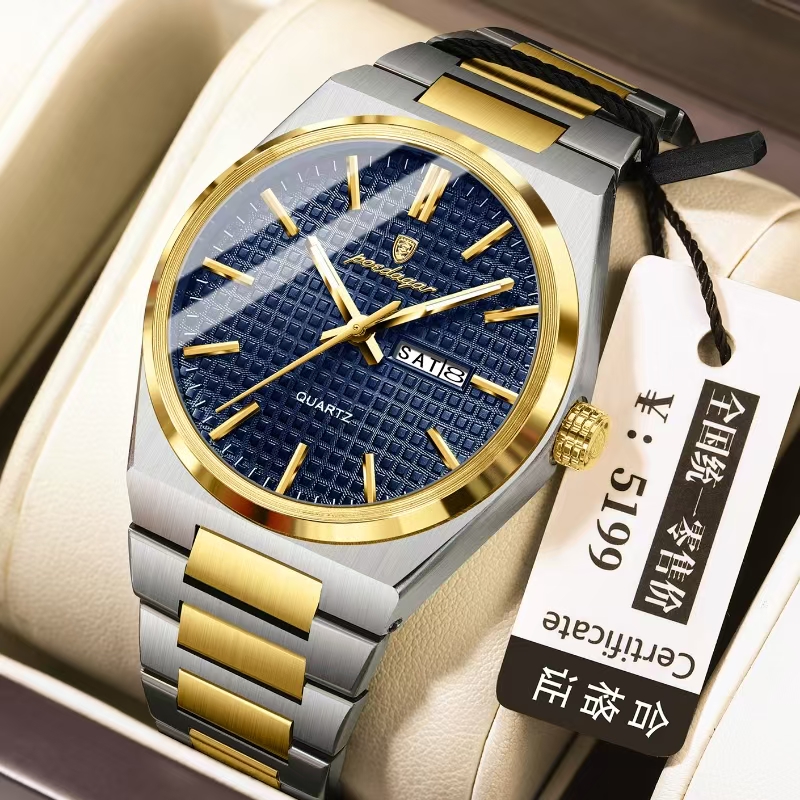 Poedagar 874 CH For Men Wristwatch Date Week Watch - Image 8