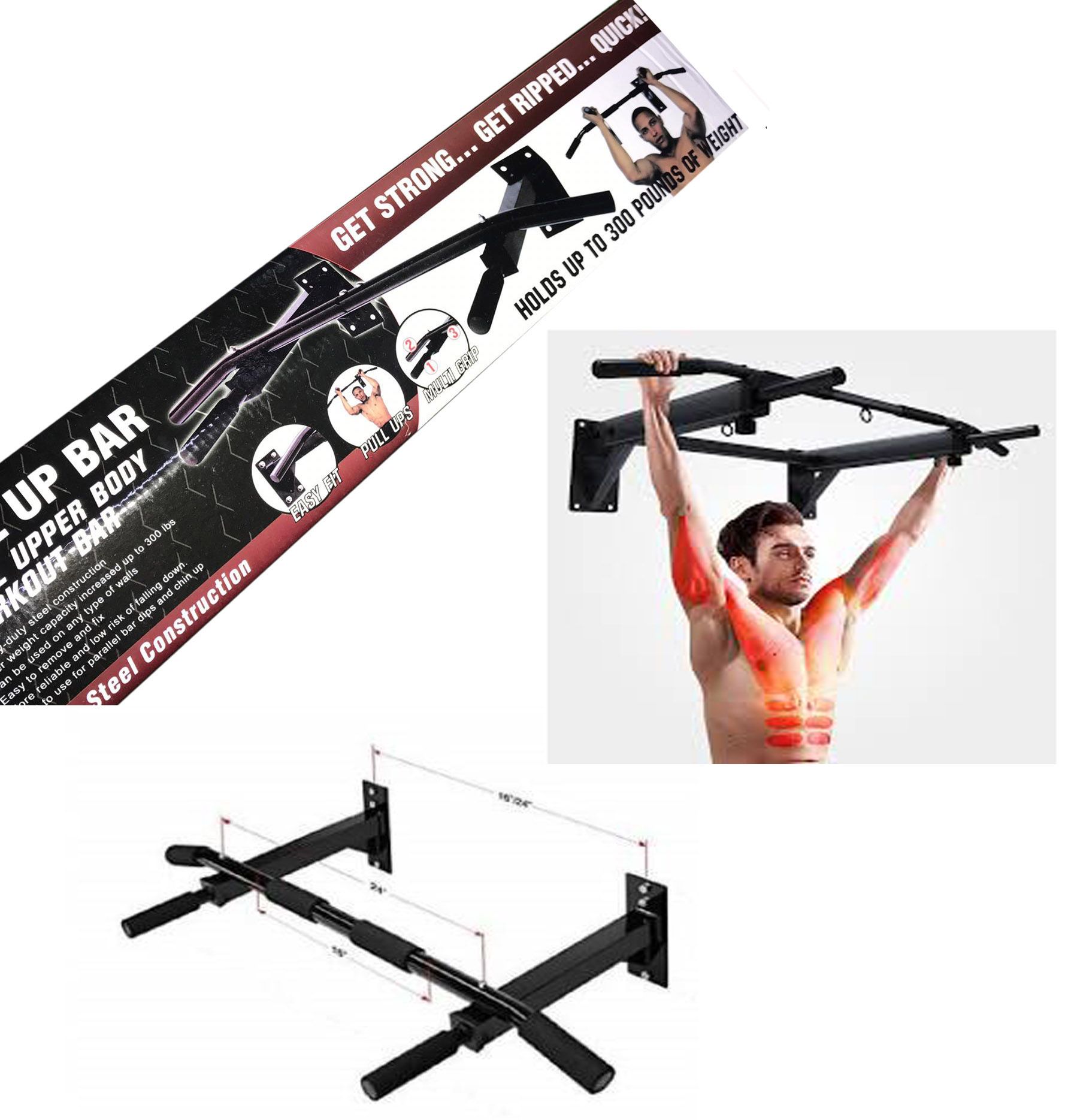 Primepick Pull Up Chin Up Bar ( Wall Mounted ). - Image 2