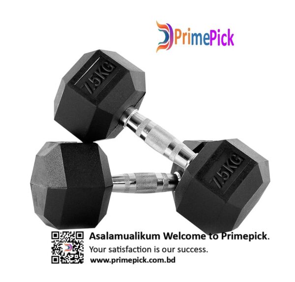 Primepick Hex Dumbbells 7.5kg - 2 PCS / Single
