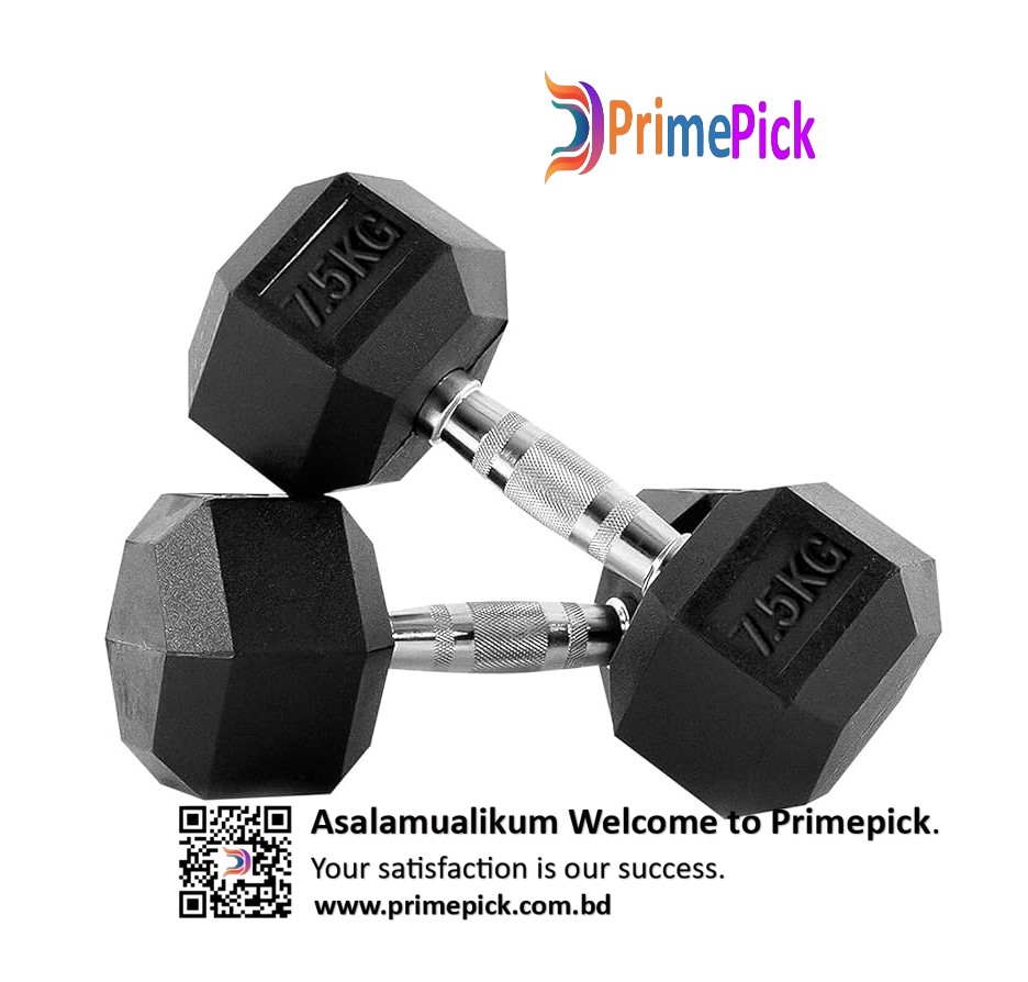 Primepick Hex Dumbbells 7.5kg - 2 PCS / Single