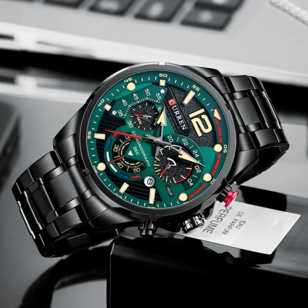 CURREN 8395 Luxury Luminous Chronograph Watch for Men - Image 4