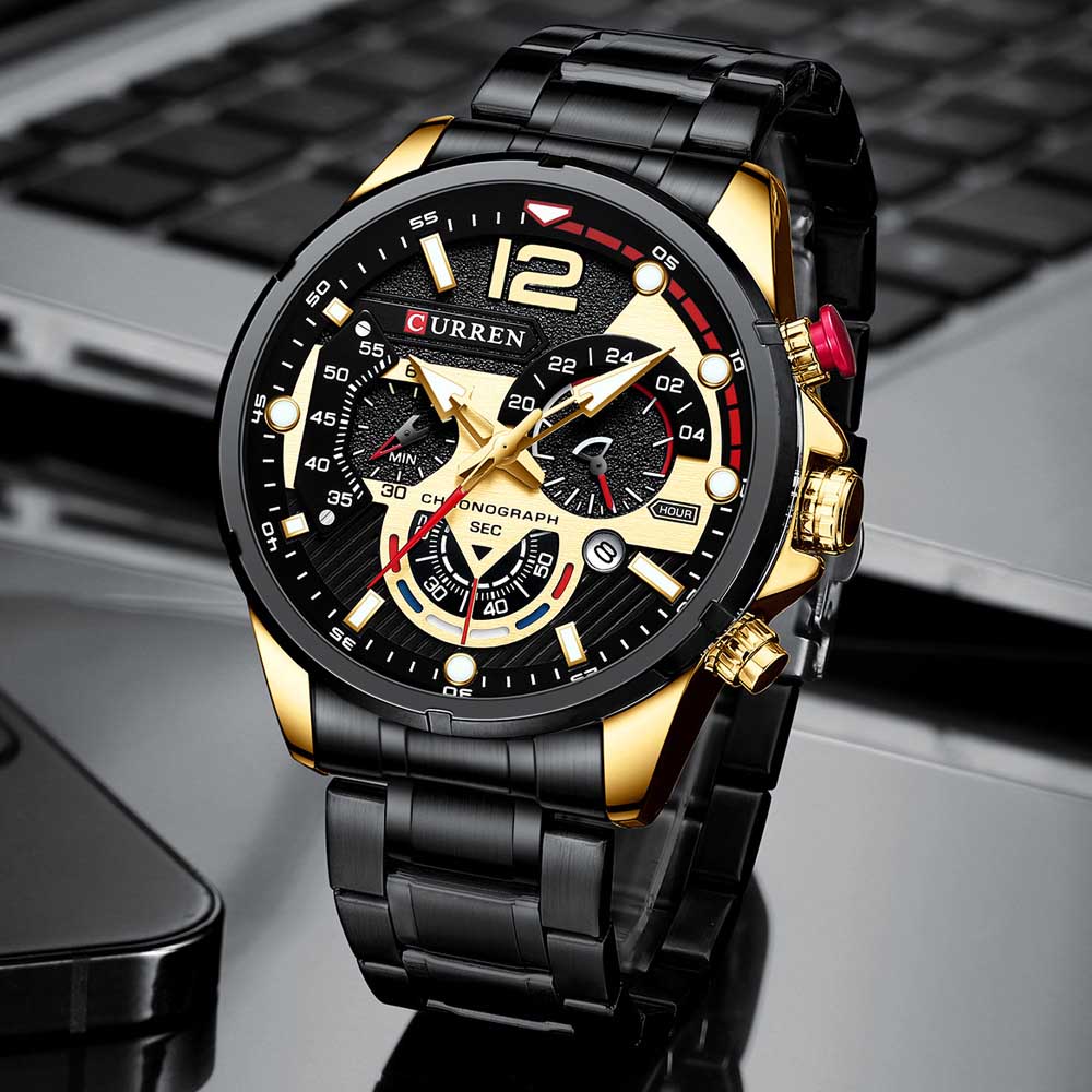 Dial Window Material Type: Hardlex Dial Diameter: 47mm Case Shape: Round Band Width: 24mm Band Length: 23cm Clasp Type: Buckle Water Resistance Depth: 3BAR Case Thickness: 14mm Brand Name: curren Place of Origin: Zhejiang, China Model Number: 8395 Type: CHARM, Fashion, Luxury, sport, Business Feature: Auto Date, chronograph, Day/Date, Water Resistant, Waterproof, Luminous Material: ALLOY Age: 2021 Band Material Type: Stainless Steel Case Material: ALLOY Dial Display: Analog Battery Life: 2 Years User: Men Movement Brand: China Movement: Precise Quartz Movement Water resistant: 3 ATM Keywords: Quartz Wristwatch Certificate: CE Certificate Brand: top brand on aliexpress