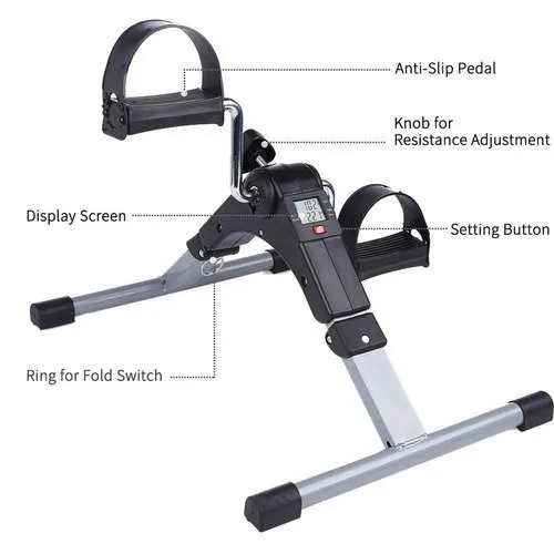 Indoor Mini Exercise Cycle Folding Arm And Leg Pedal Exerciser With Digital LCD Display. - Image 4