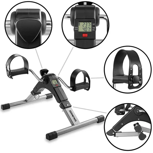 Indoor Mini Exercise Cycle Folding Arm And Leg Pedal Exerciser With Digital LCD Display. - Image 3
