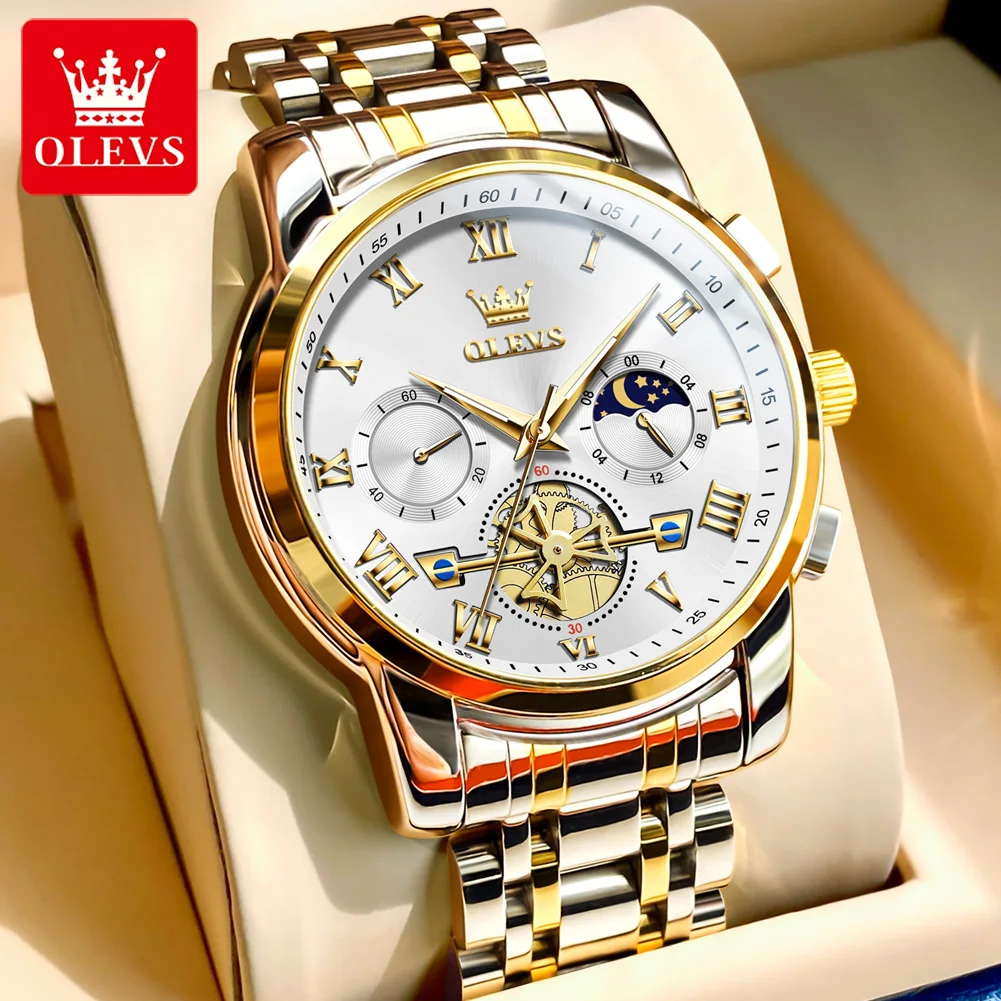 OLEVS 2859 CH Watch For Men With Free Box.