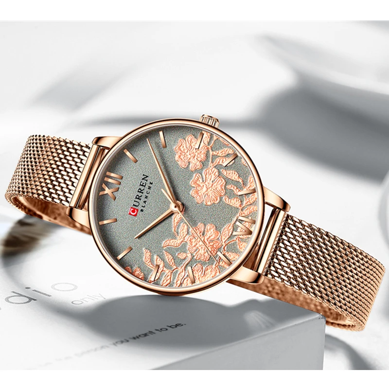 Curren 9065 CH Watch For Women With Free Box.