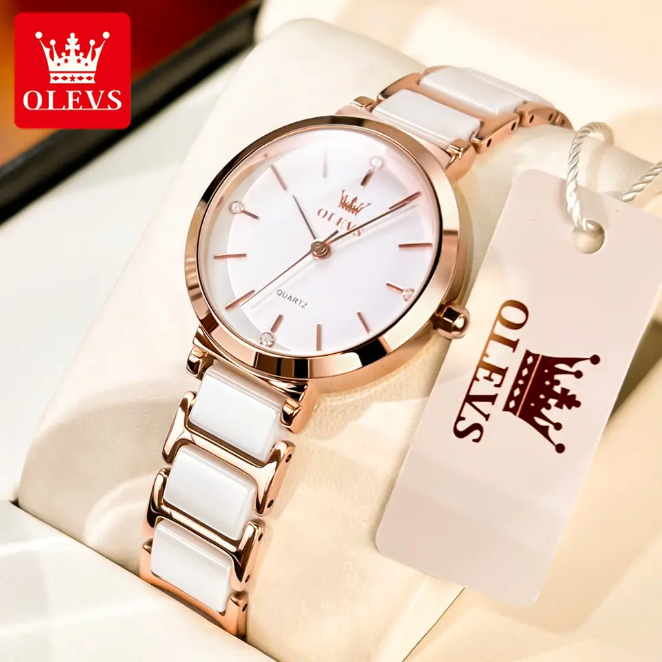 OLEVS 5877 CH Watch For Women With Free Box.