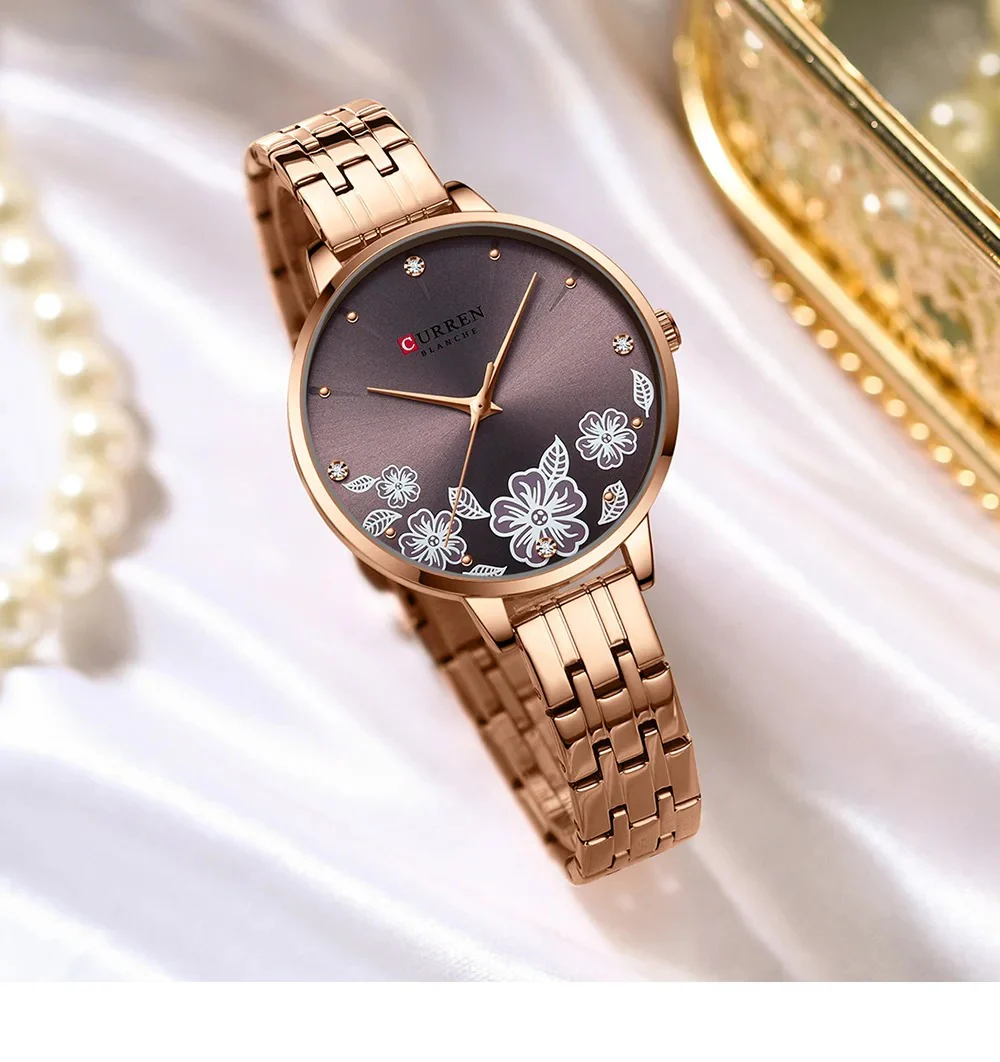 Curren 9068 CH Watch For Women With Free Box.