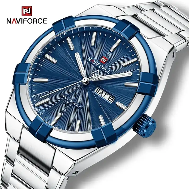Naviforce 9218 CH - Silver Blue