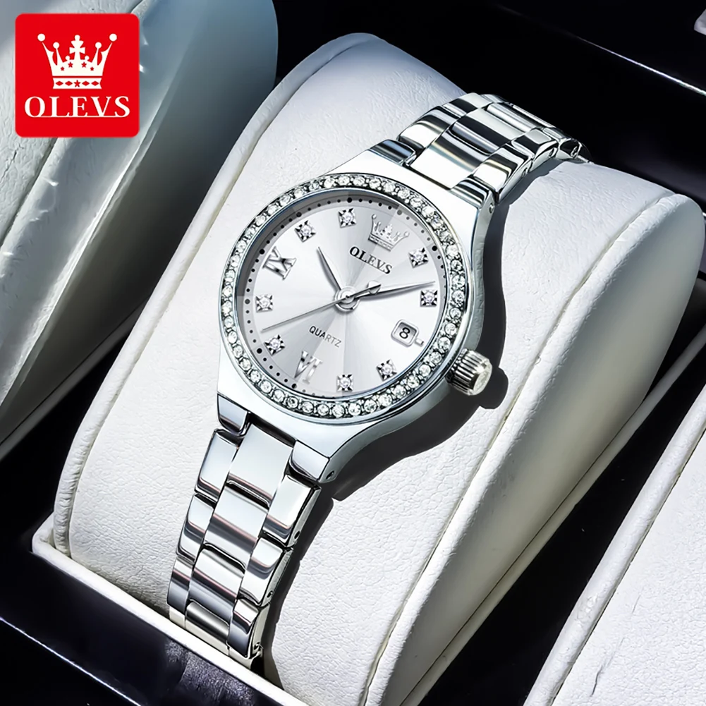 OLEVS 5628 CH Watch For Women With Free Box.