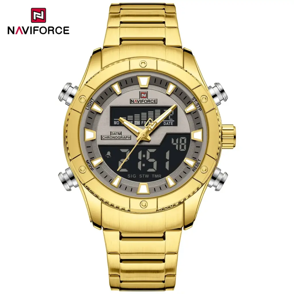 Naviforce 9259 CH-All Golden For Men.