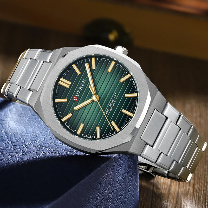 Curren 8456 Ch Wrist Watch For Men With Free Box.