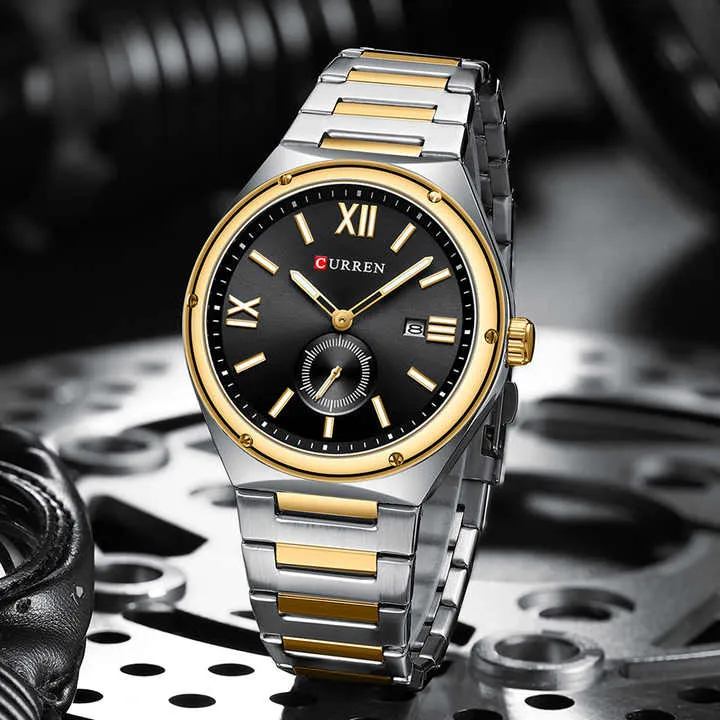 Curren 8471 Ch Wrist Watch For Men With Free Box.