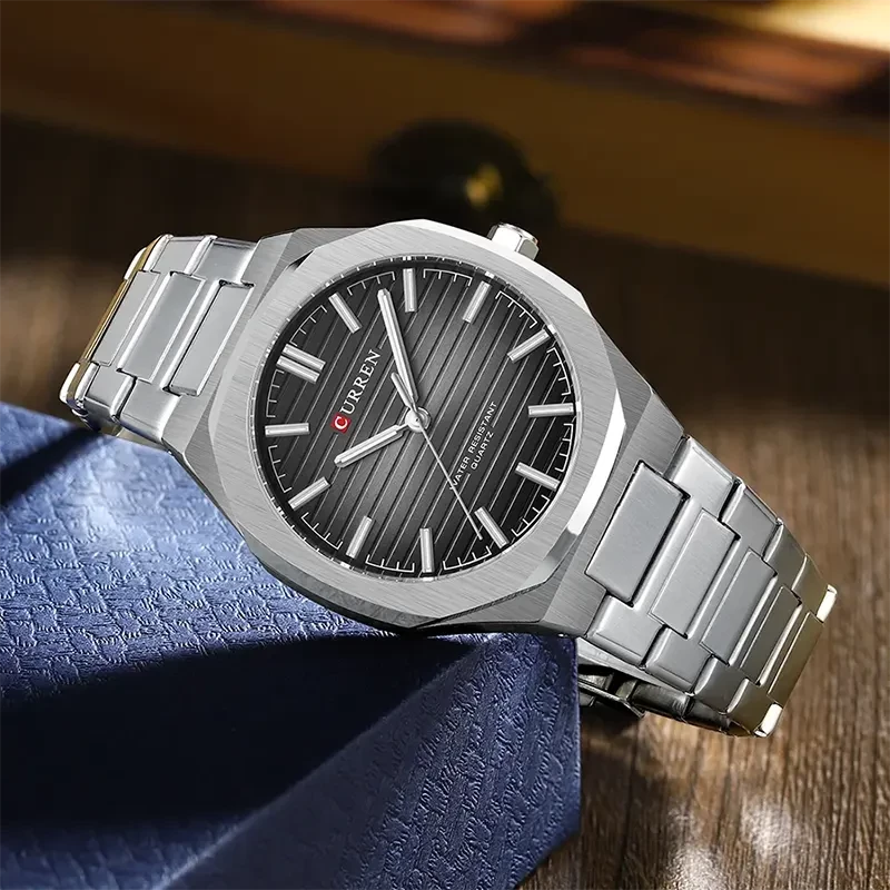Curren 8456 Ch Wrist Watch For Men With Free Box.