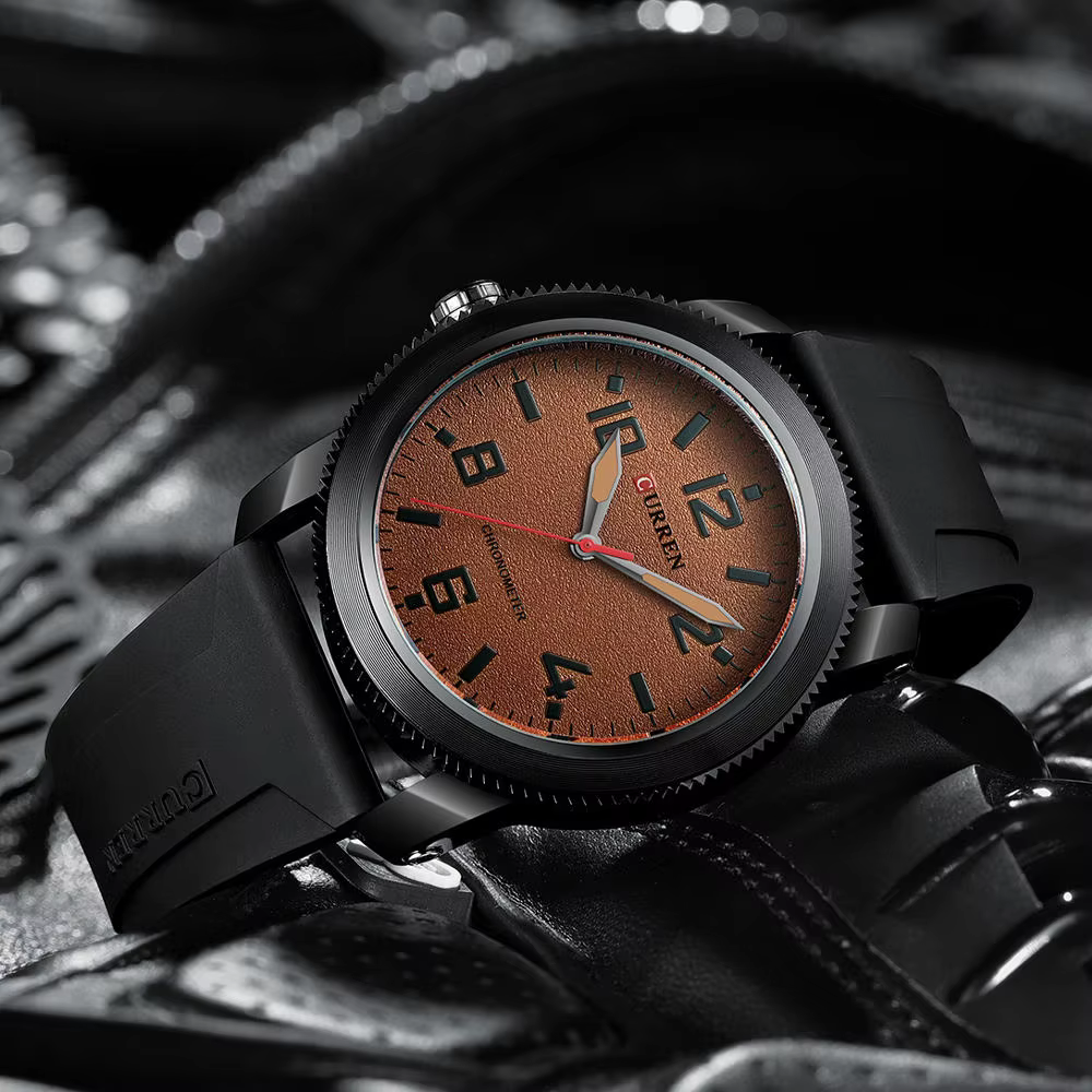 Curren 8454 Ch Wrist Watch For Men With Free Box.