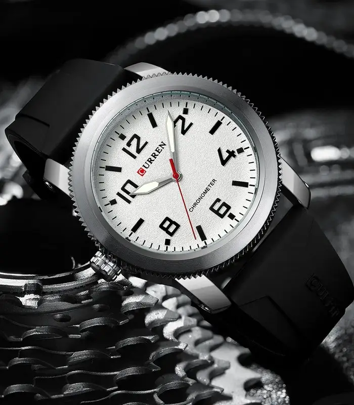 Curren 8454 Ch Wrist Watch For Men With Free Box.