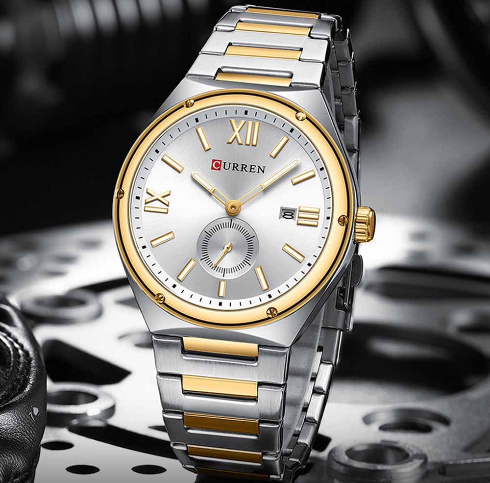 Curren 8471 Ch Wrist Watch For Men With Free Box.